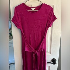 Fuschia Tie Dress